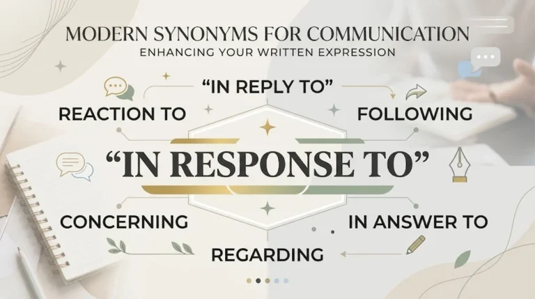 In Response To Synonym