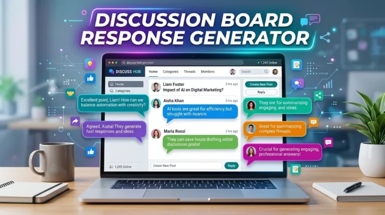 Discussion Board Response Generator Ideas