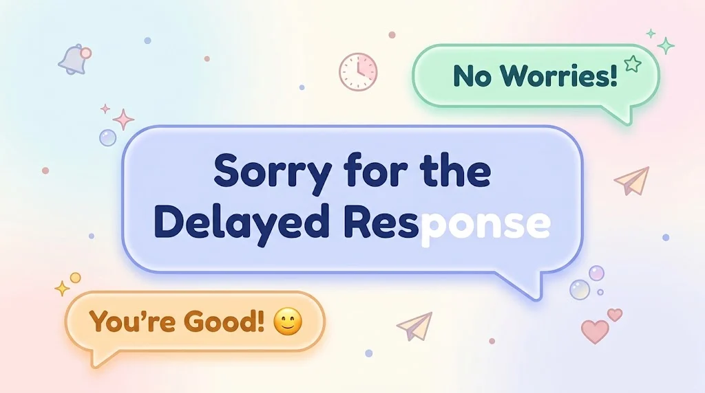 Sorry for the Delayed Response